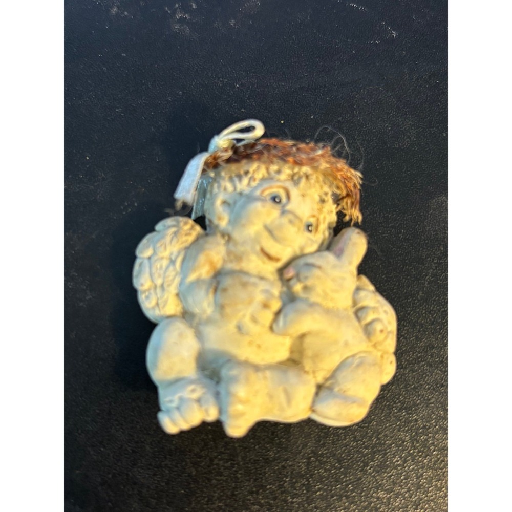 Vintage 90's Dreamsicles Angel Cherub & Bunny Cast Art Figurine Magnet. New